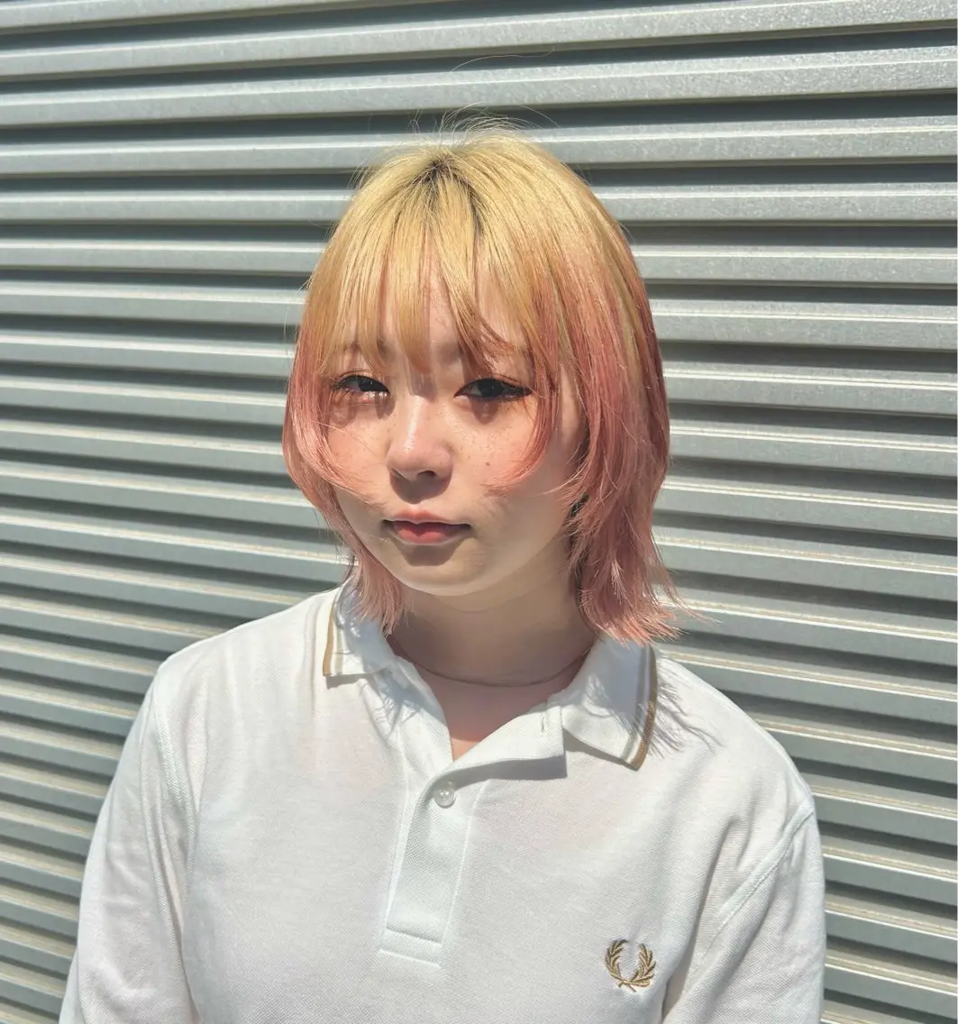 ミディアム カラー レイヤーカット 🩷愛咲🩷レイヤー /透明感カラーのヘアスタイル