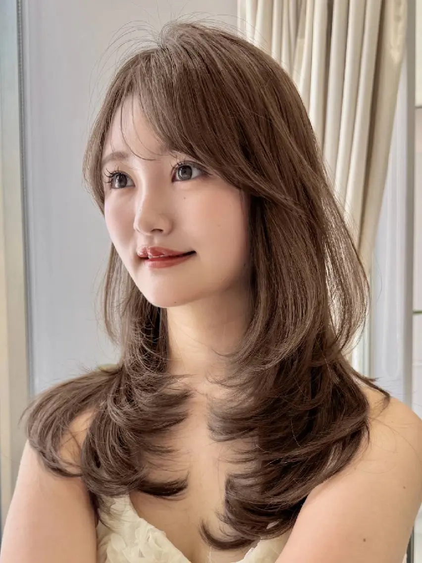 ミディアム カラー 縮毛矯正 トリートメント 🦋‪髪質改善/縮毛 矯正/えみか🦋のヘアスタイル