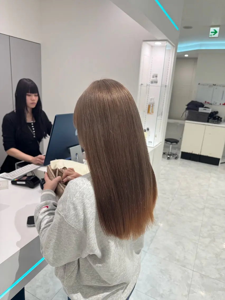 セミロング ヘアカラー トリートメント ヘッドスパ ブリーチなし暖色特化 ❤️kanata❤️のヘアスタイル