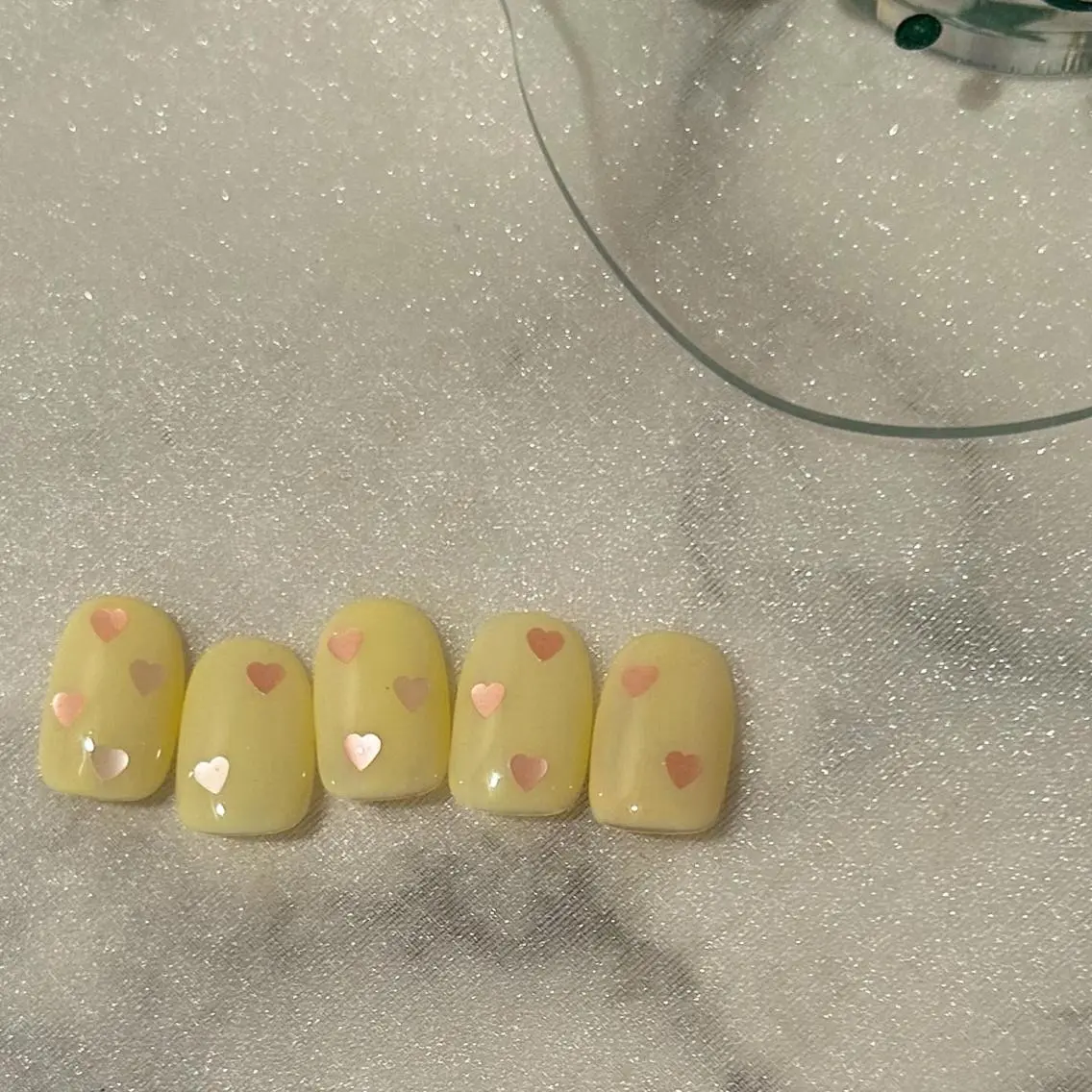ネイル フレンチネイル ガーリー ハート 韓国ネイル ピンク ハンドネイル ハンドケア lylynail YUUKAのネイルデザイン