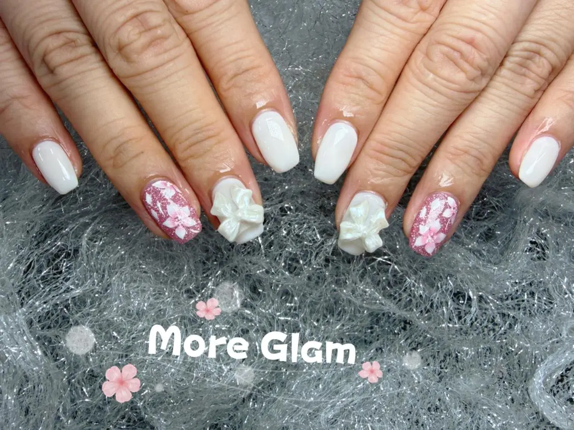 ネイル 韓国ネイル オフィスネイル ネイルチップ More Glam 池袋東口店のネイルデザイン