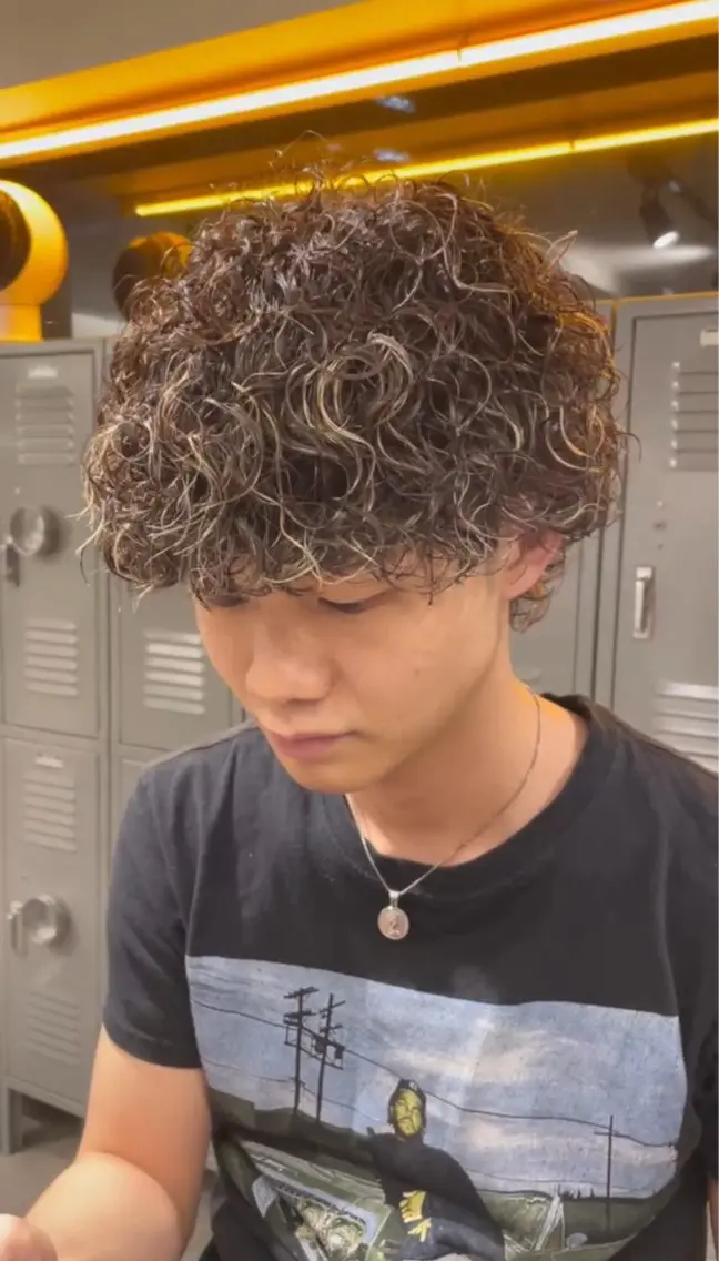 カラー パーマ メンズ カット ヘアカラー パーマ fifth 武正 琉生のヘアスタイル