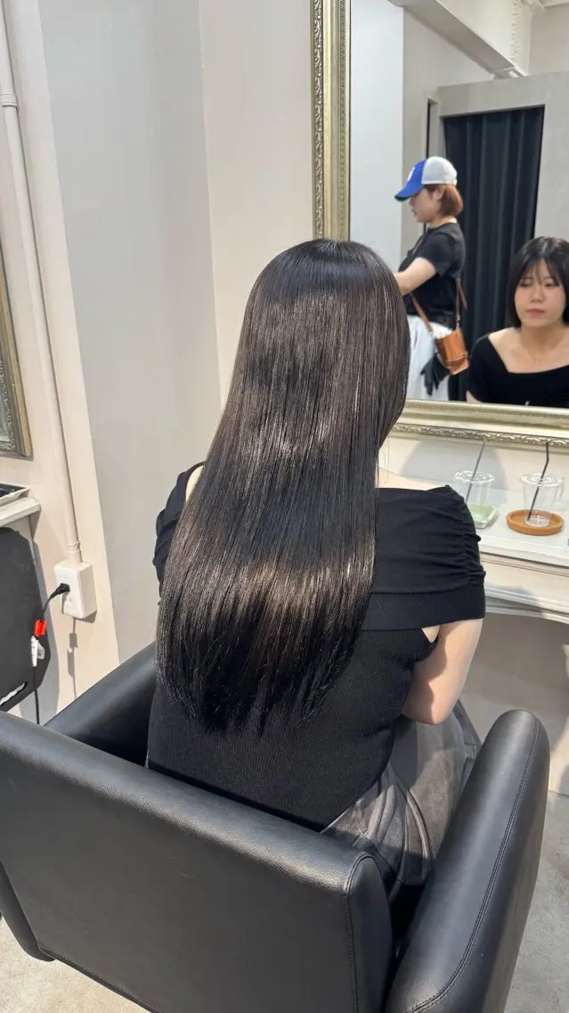 ロング カット 縮毛矯正 トリートメント reira/堀江/ 似合わせカットのヘアスタイル