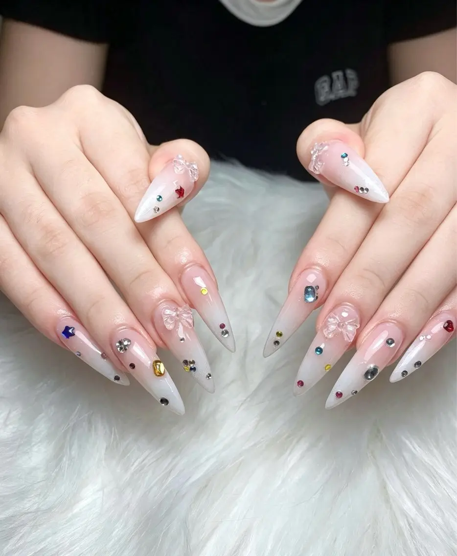 ネイル 長さ出し ジェルネイル 韓国ネイル ロングネイル マグネットネイル ハンドネイル ハンドケア NEM.nail studio大国町店のネイルデザイン