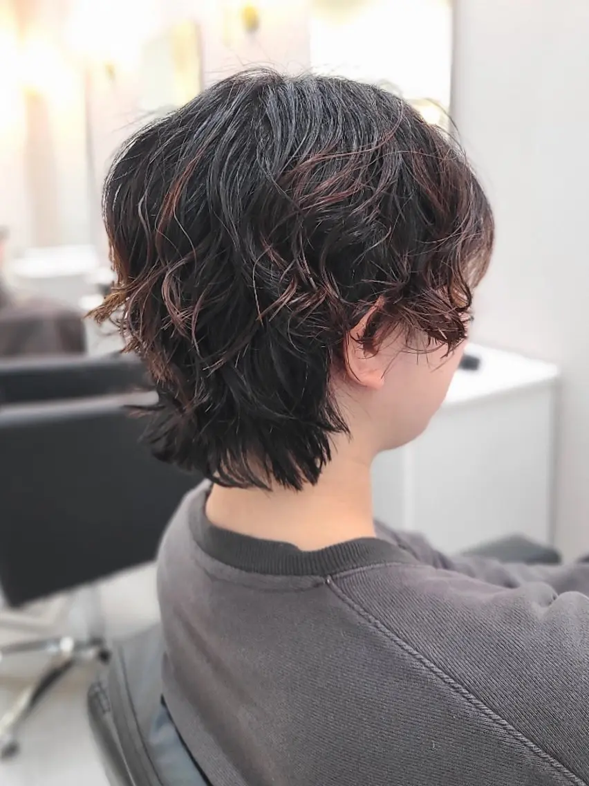ショート パーマ ショートヘア カット パーマ 桐島 令奈のヘアスタイル