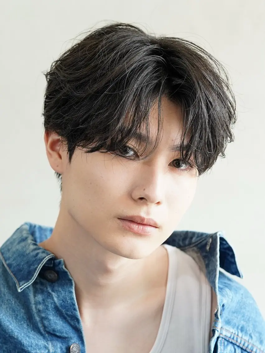 ショート カラー パーマ メンズ パーマ 小倉 康聖のヘアスタイル