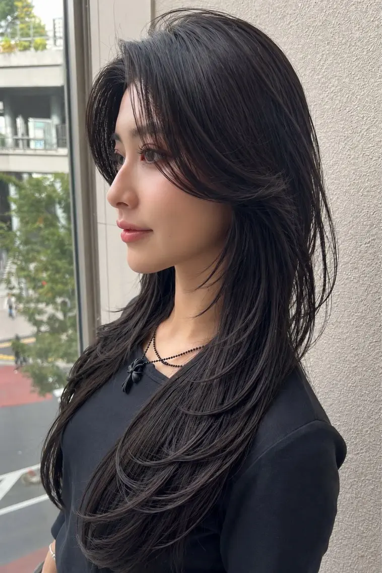 ロング レイヤーカット 清水 翔太のヘアスタイル