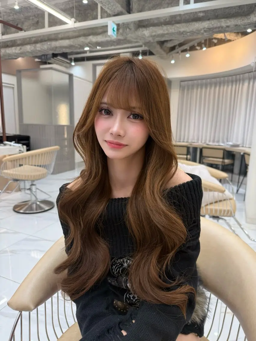 ロング ヘアカラー トリートメント Airi/ブリーチ なし艶カラー♡のヘアスタイル