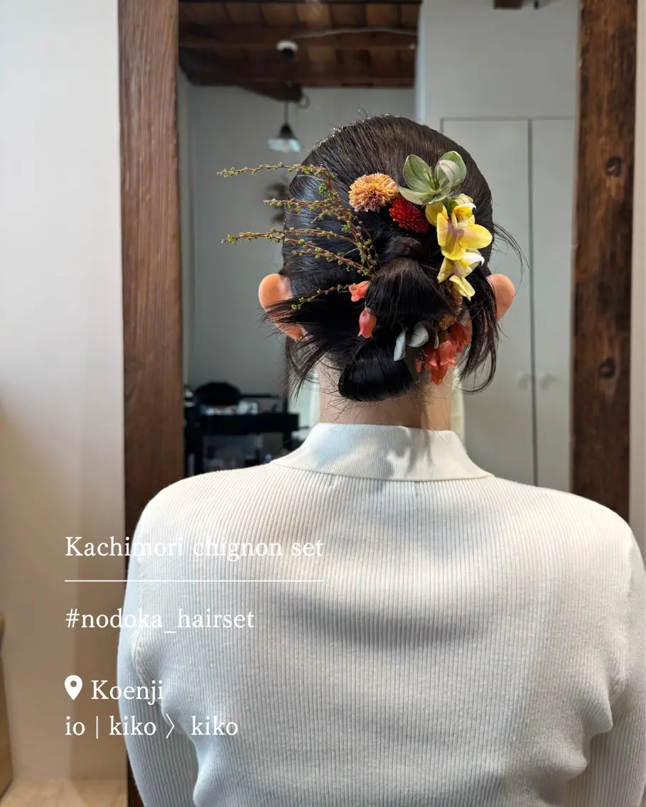ミディアム ヘアアレンジ ヘアセット お呼ばれセット🕊️ 高円寺/太田和のヘアスタイル