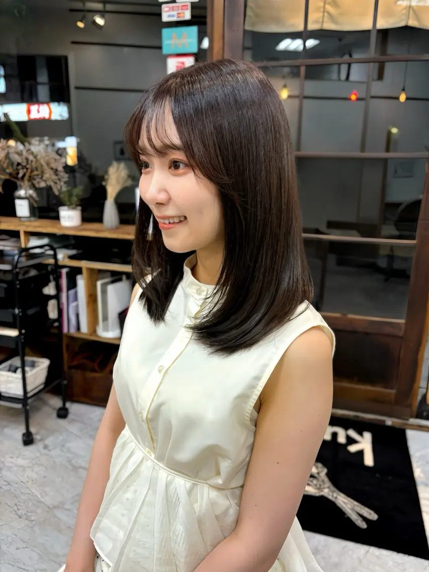 セミロング カラー ヘアアレンジ ヘアカラー トリートメント 似合わせ×店長 🍋Raimu🍋のヘアスタイル