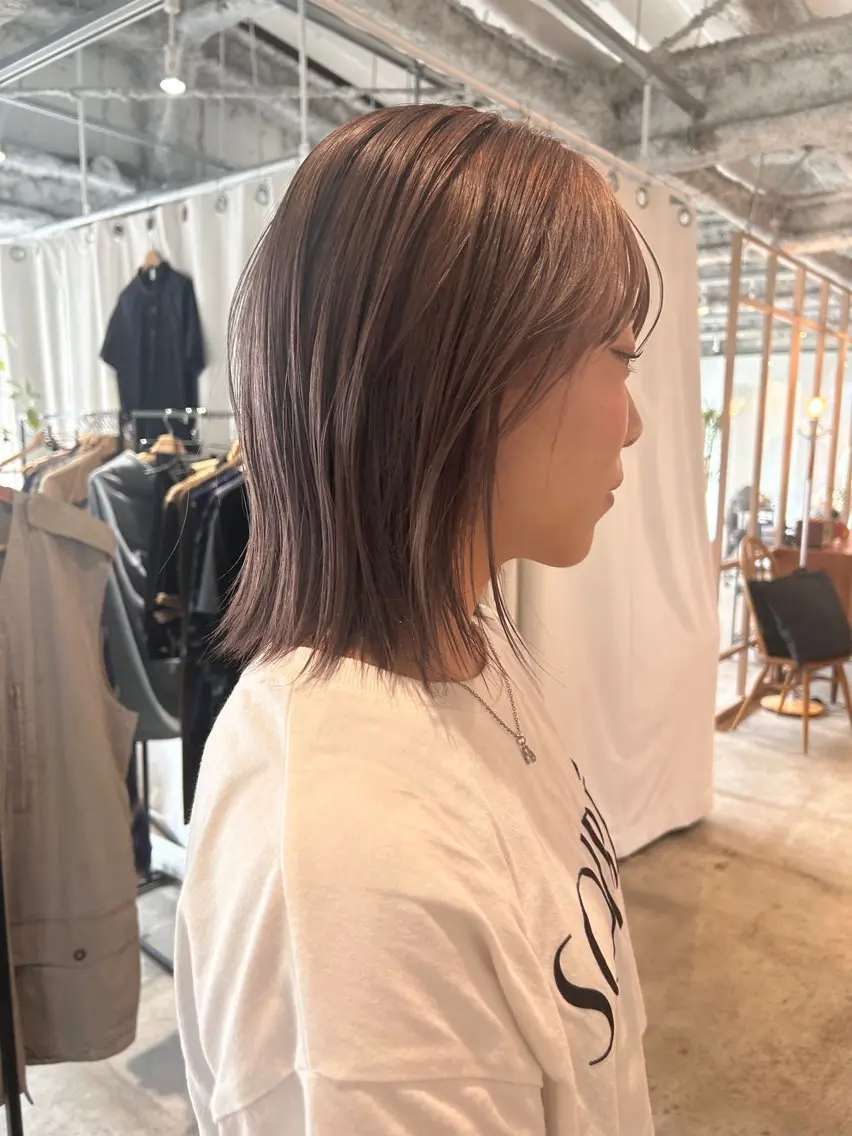 セミロング カラー ヘアアレンジ グレージュ ラベンダーカラー ラベンダーグレージュ ラベンダーグレー 🎀suzuna 透明感colorのヘアスタイル