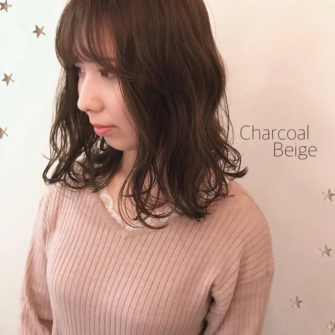 ミディアム カラー 市川 千夏のヘアスタイル