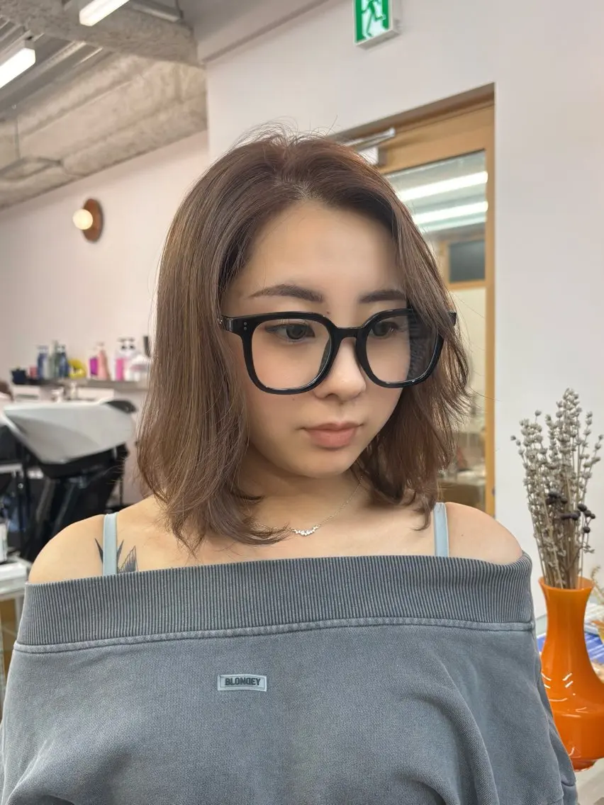 ミディアム カラー yelm府中 ユリのヘアスタイル