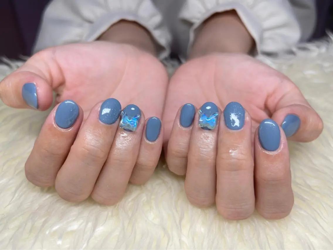 ネイル 長さ出し ジェルネイル 韓国ネイル マグネットネイル 持ち込み ハンドネイル Nail&eye Belire 新宿のネイルデザイン