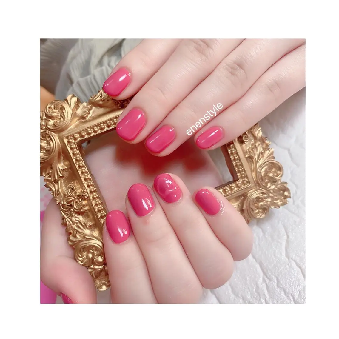 ショート ネイル ジェルネイル ニュアンスネイル オフィスネイル ワンカラーネイル パラジェル 🐾enen style 🐾のネイルデザイン