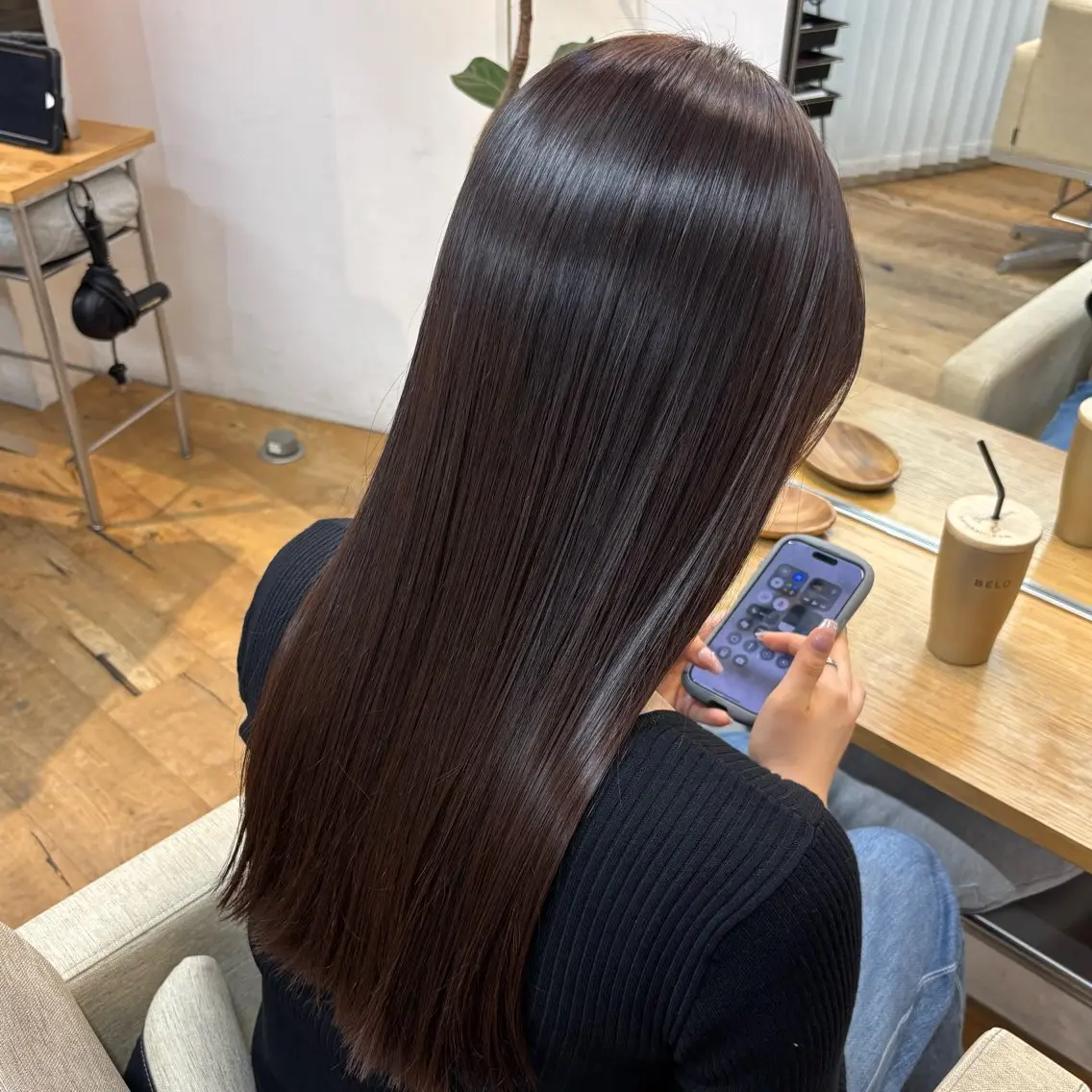 ロング 縮毛矯正 BELO OSAKA マオのヘアスタイル