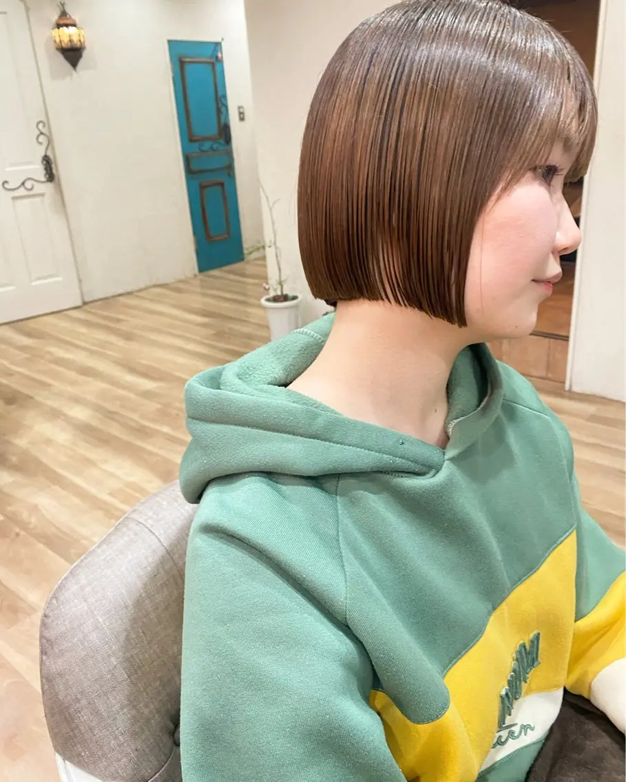 ショート カラー パーマ ヘアアレンジ ボブ カット ヘアカラー トリートメント 東田 恋のヘアスタイル