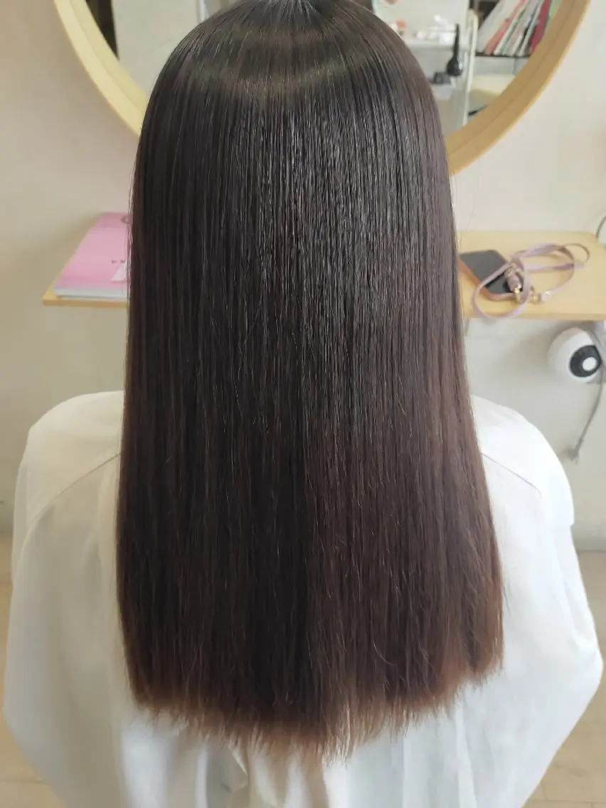 ロング 縮毛矯正 縮毛矯正 トリートメント SiLO 🎀 𝕂𝕒𝕟𝕟𝕒のヘアスタイル