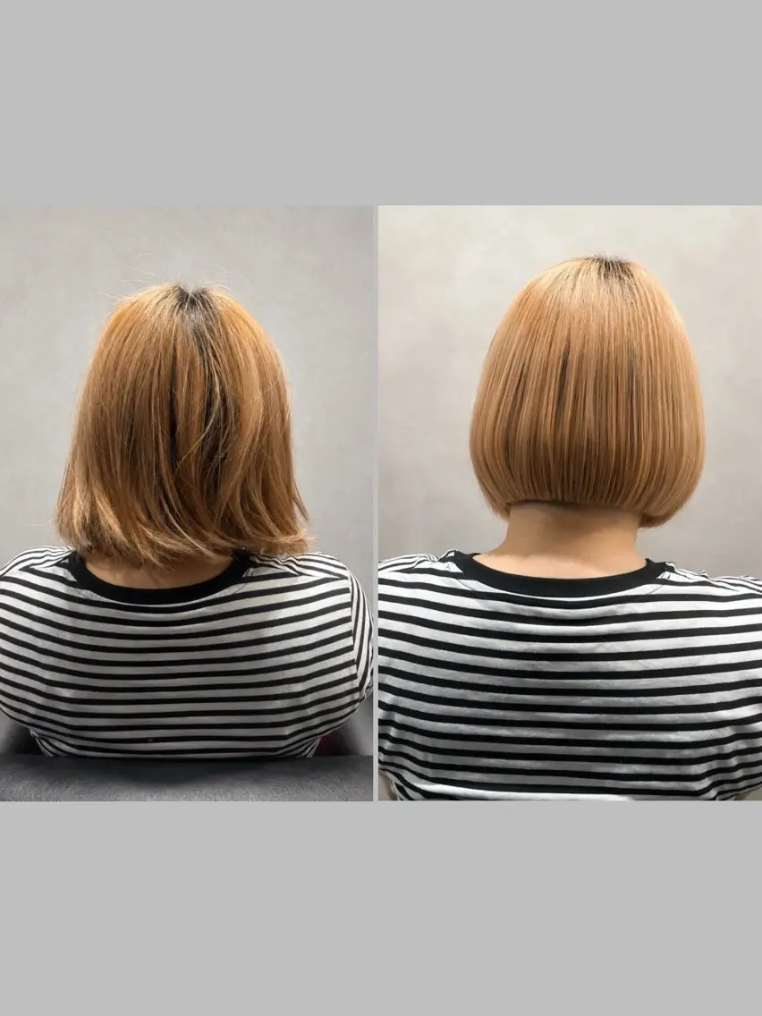 ミディアム カラー カット ヘアカラー トリートメント 艶髪特化×眠れる極上 シャンプー/中崎町のヘアスタイル