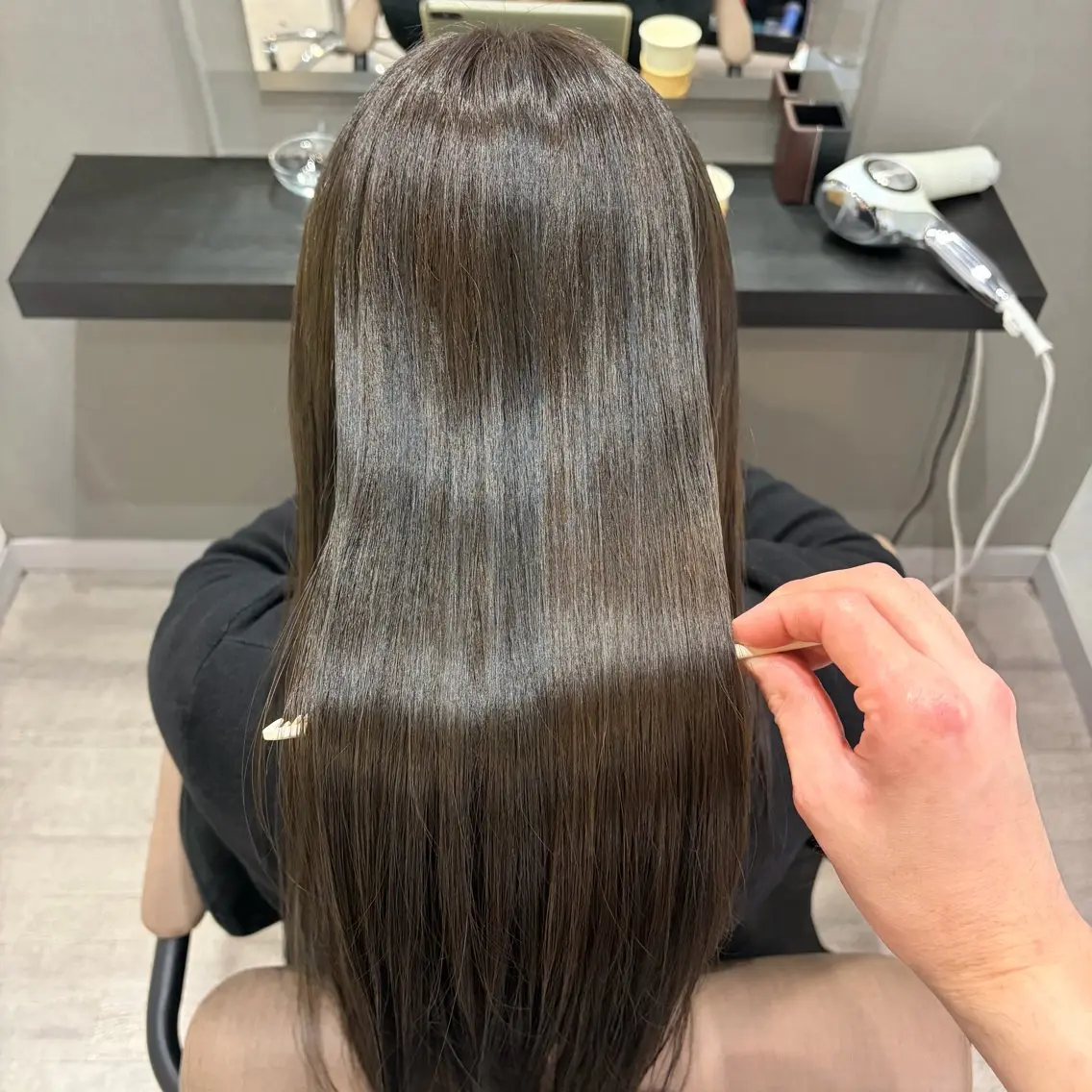 ロング カット ヘアカラー トリートメント 山上 佳汰/髪質改善/艶髪のヘアスタイル