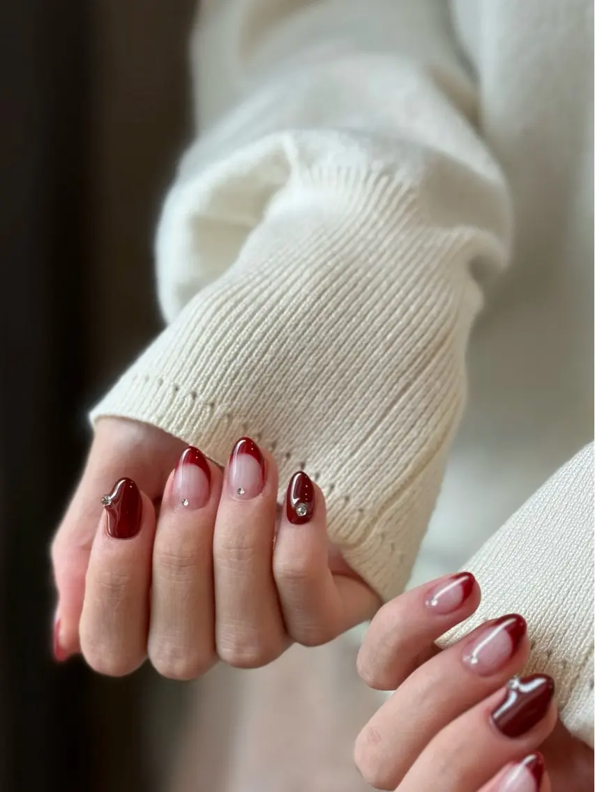 ネイル ボルドー フレンチネイル Eri Onoのその他イメージ
