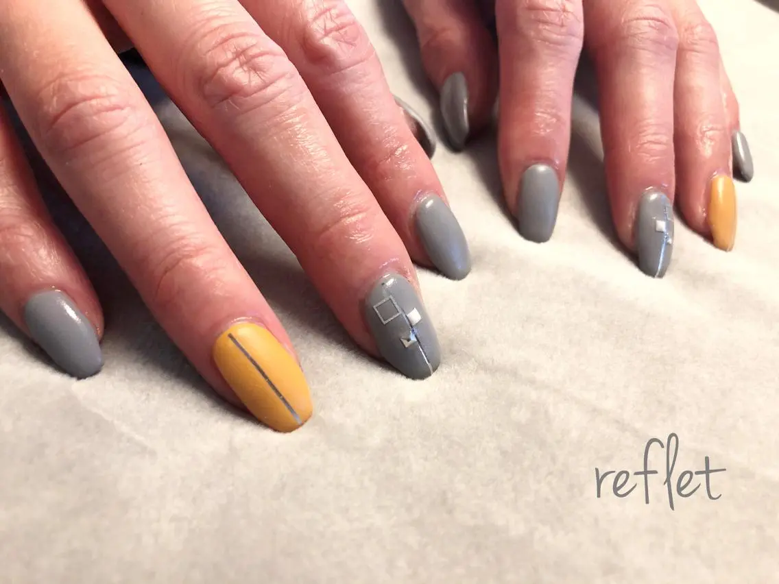 ネイル マットネイル ハンドネイル reflet nailのネイルデザイン