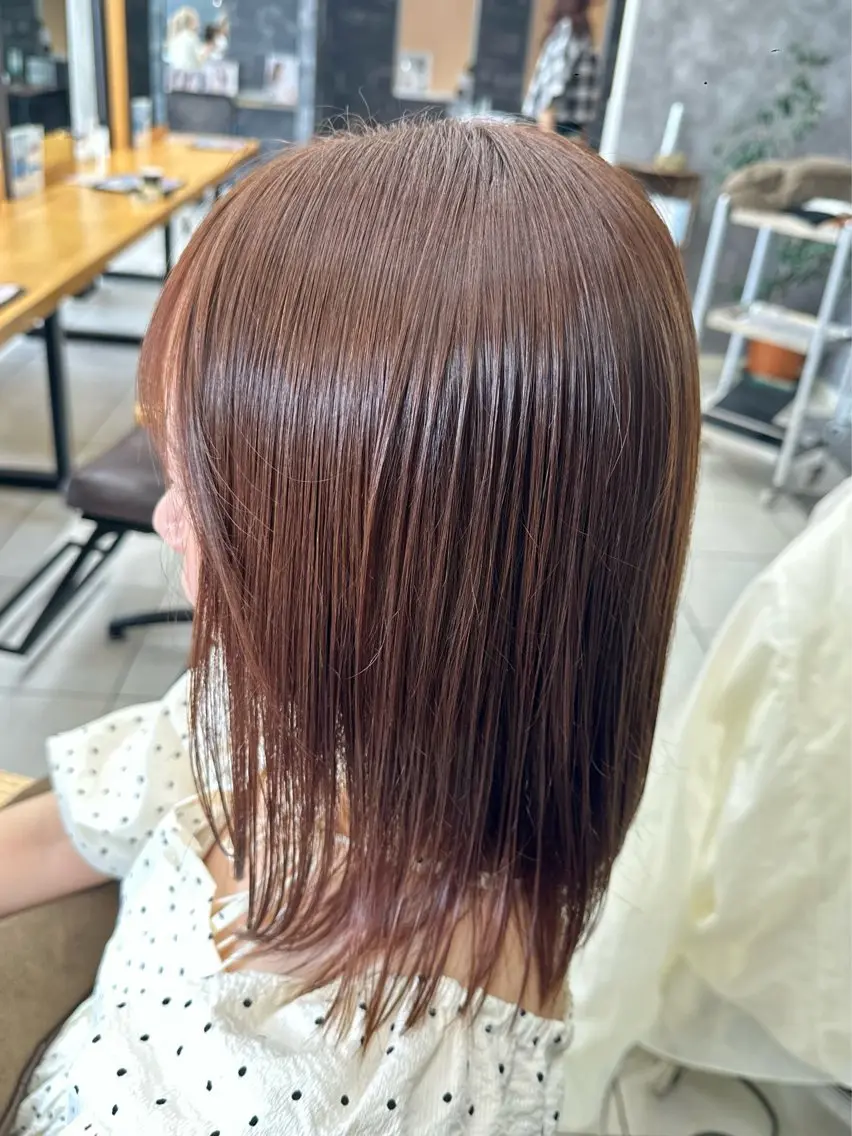 ミディアム カラー ブリーチ ブラウンカラー 透明感カラー ブリーチなしカラー ピンクカラー ヘアカラー 🤎柔らかモテカラー 🌟佐藤壮也🌟のヘアスタイル