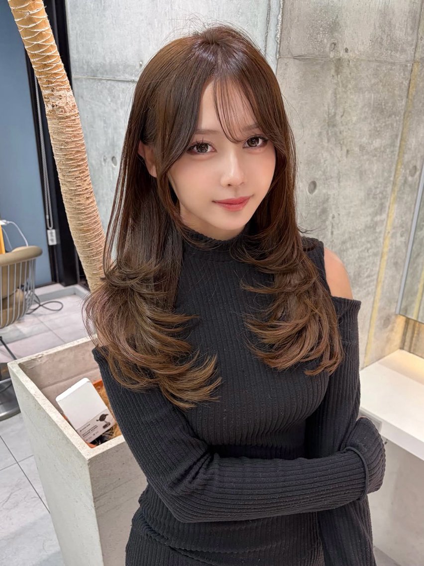 セミロング カラー カット ヘアカラー トリートメント 《髪質改善✖️オリー ブ🧸》小嶋拓也のヘアスタイル