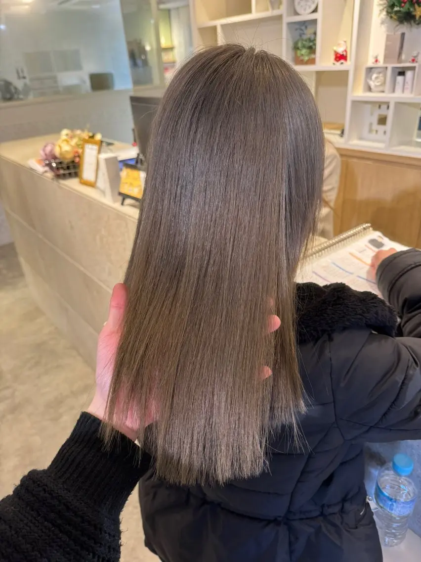 セミロング カラー ブリーチ ダブルカラー トリートメント ヘアカラー トリートメント 早稲田/ショート/ 髪質改善/艶カラーのヘアスタイル