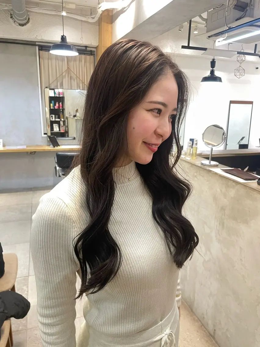ロング カラー 透明感カラー トリートメント カット ヘアカラー トリートメント 🌙赤み消し/韓国/ 艶カラー/suwaのヘアスタイル