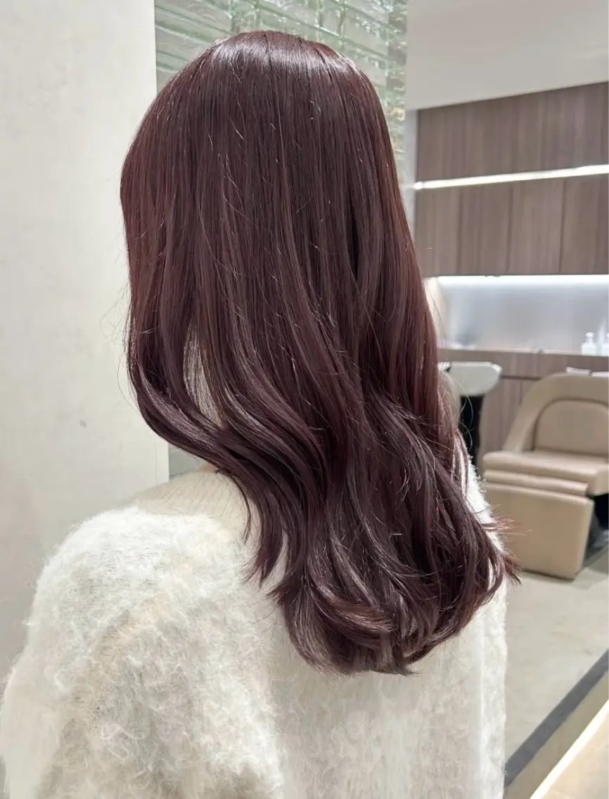 セミロング カラー ヘアアレンジ ‎透明感×艶髪 ‎🫒maki🎀のヘアスタイル