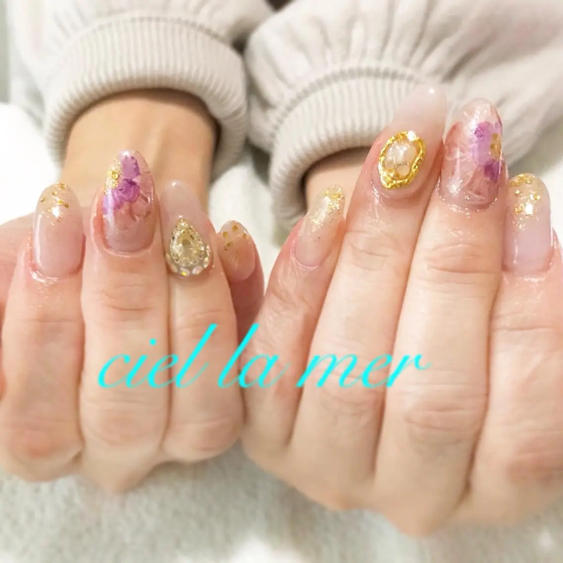 ネイル ハンドネイル フットネイル ciel la merのネイルデザイン