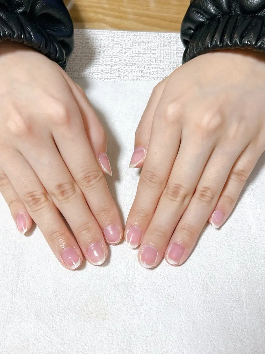 ネイル オーロラネイル フットネイル フレンチネイル ジェルネイル ハート mogunail &blowのネイルデザイン