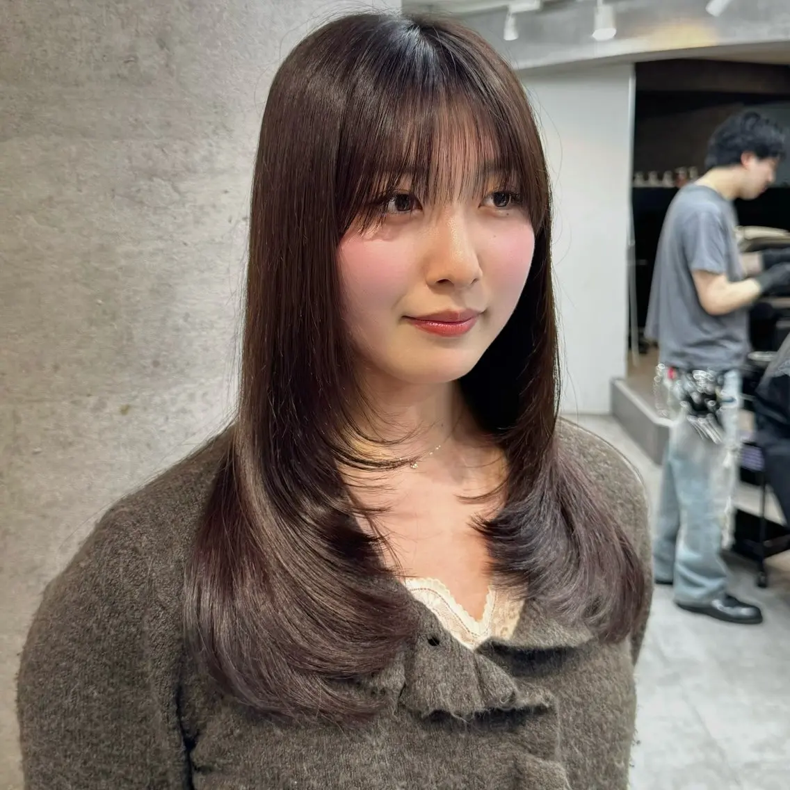 ロング カラー カット ヘアカラー トリートメント 新宿/顔周りカット/ レイヤー/がっきーのヘアスタイル