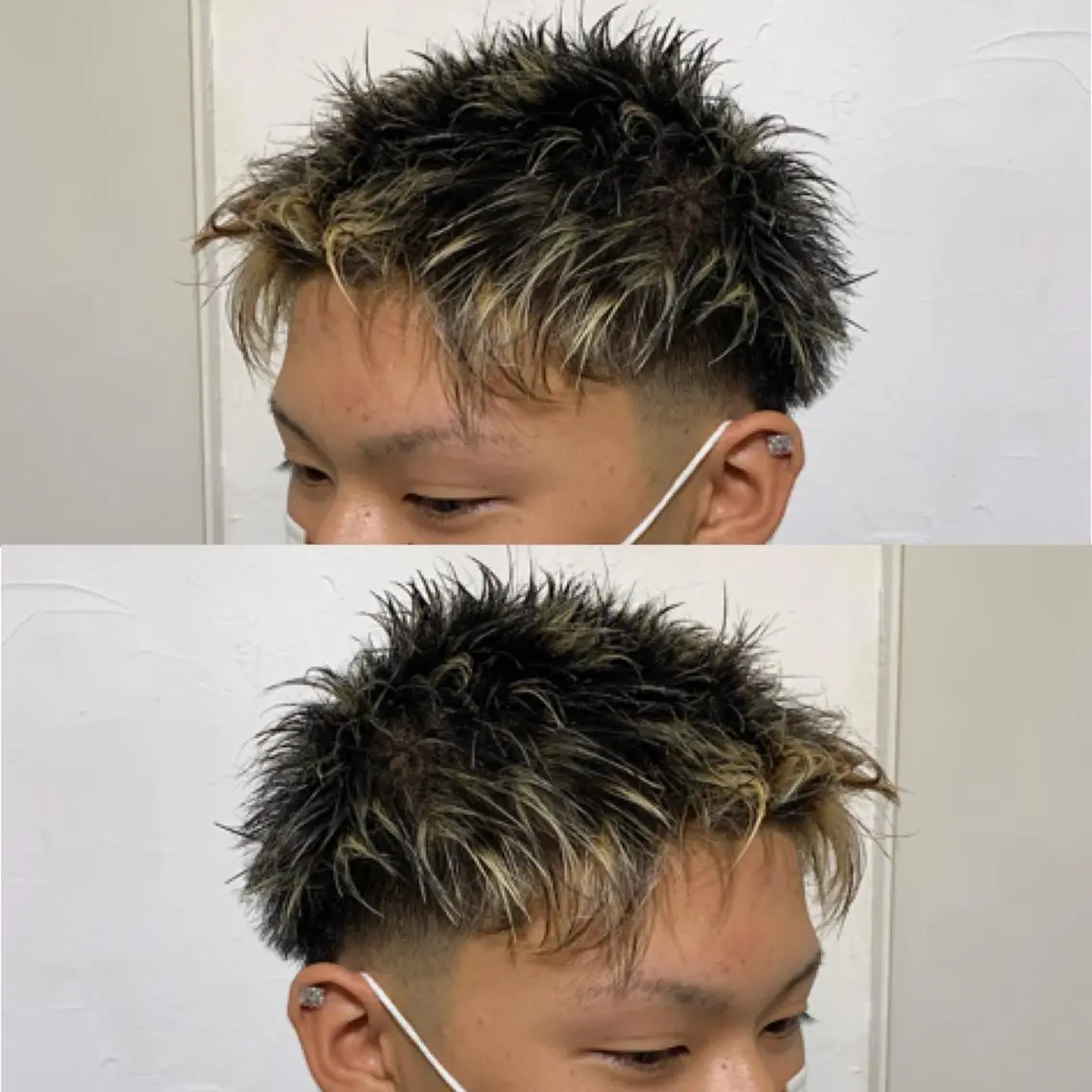 ショート カラー メンズ メンズメッシュ メッシュ メンズ専門店 店長 小柳 裕夢のヘアスタイル