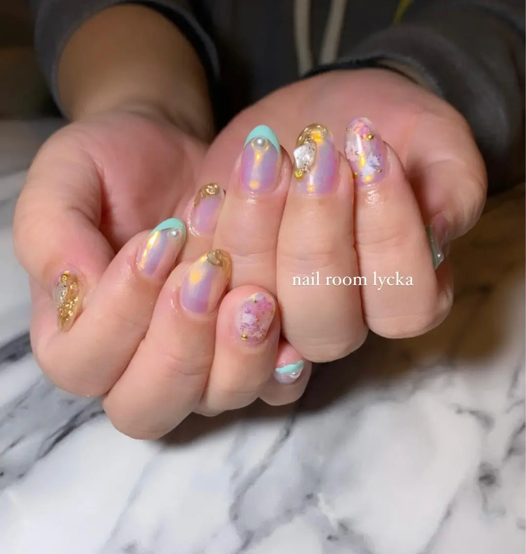 ネイル ネイルルームリッカ 𝐦𝐚𝐲𝐮のネイルデザイン