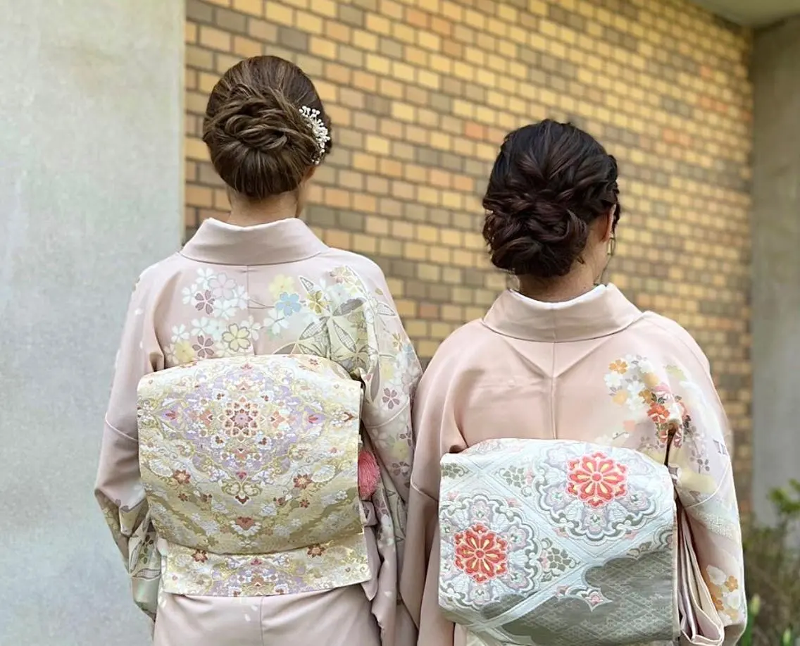 【お着物着付け+ヘアセット】ペア割あります👭訪問着・留袖・振袖👘お宮参り/結婚式/顔合わせ/イベント…🩵大阪心斎橋の写真