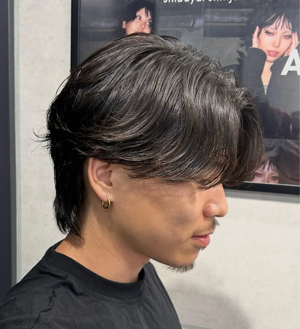 ショート パーマ メンズ カット パーマ 岩城 滉成のヘアスタイル