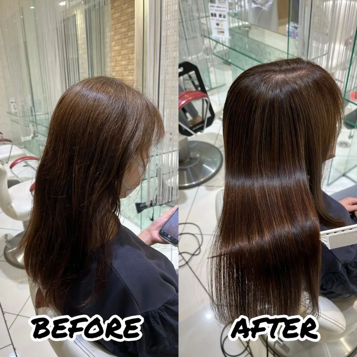 ロング カット 縮毛矯正 トリートメント 髪質改善美容師 鈴木のヘアスタイル
