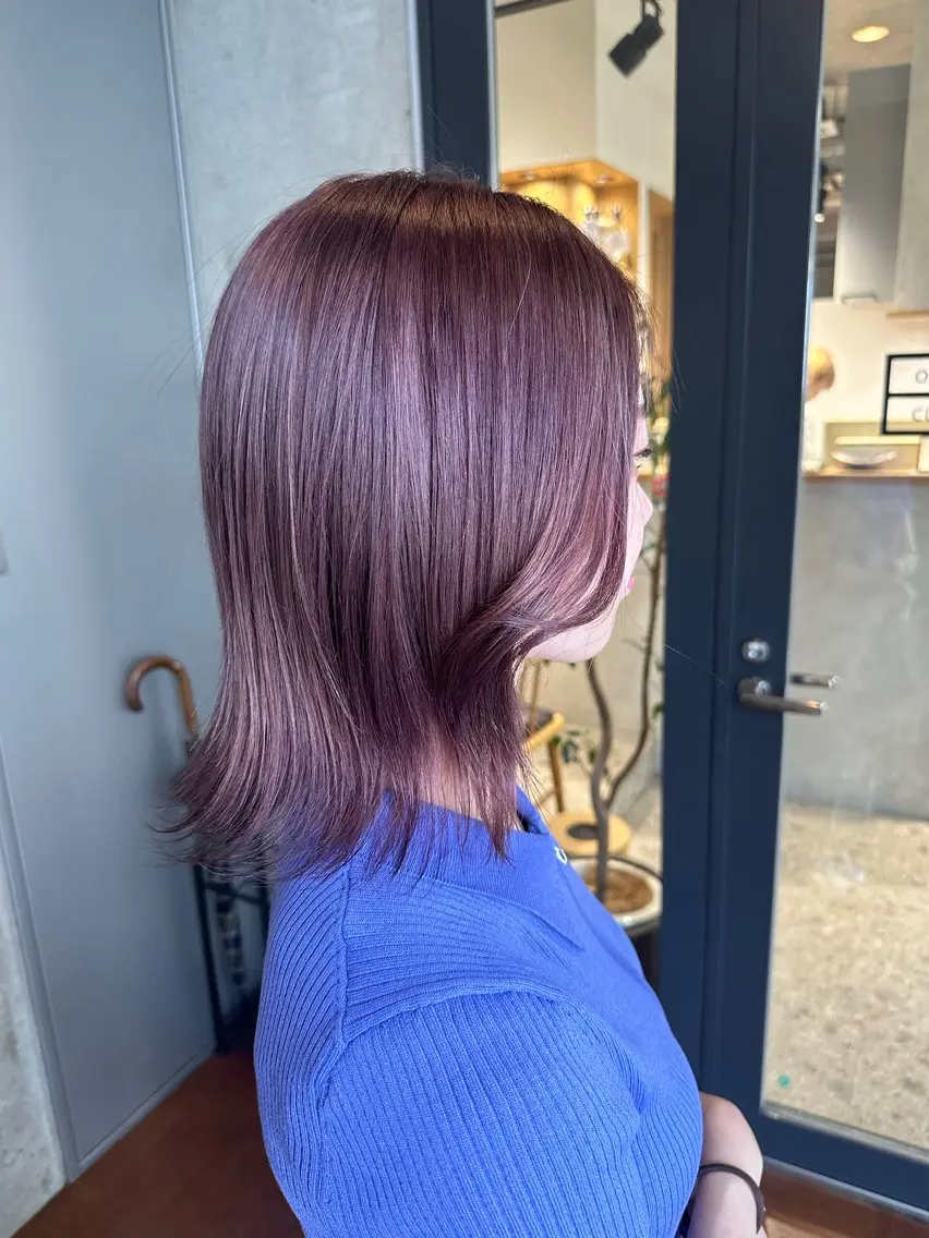 ミディアム ヘアカラー ︎🤎W color MIYU‎🤎のヘアスタイル