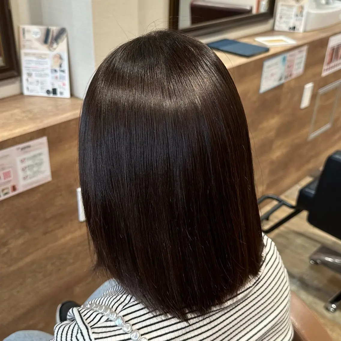 ミディアム 縮毛矯正 柔らかいbeige ￤韓国￤🩰マユ🩰のヘアスタイル