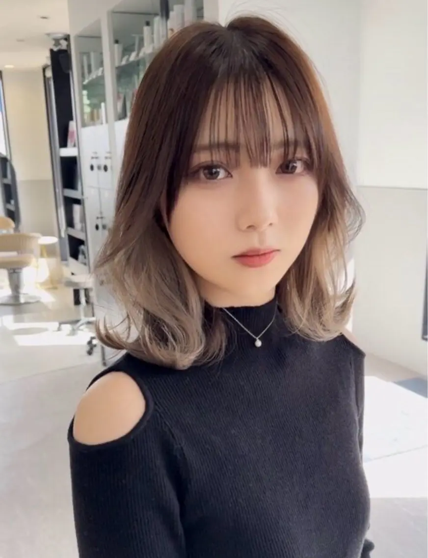 ミディアム カット 坂詰 空のヘアスタイル