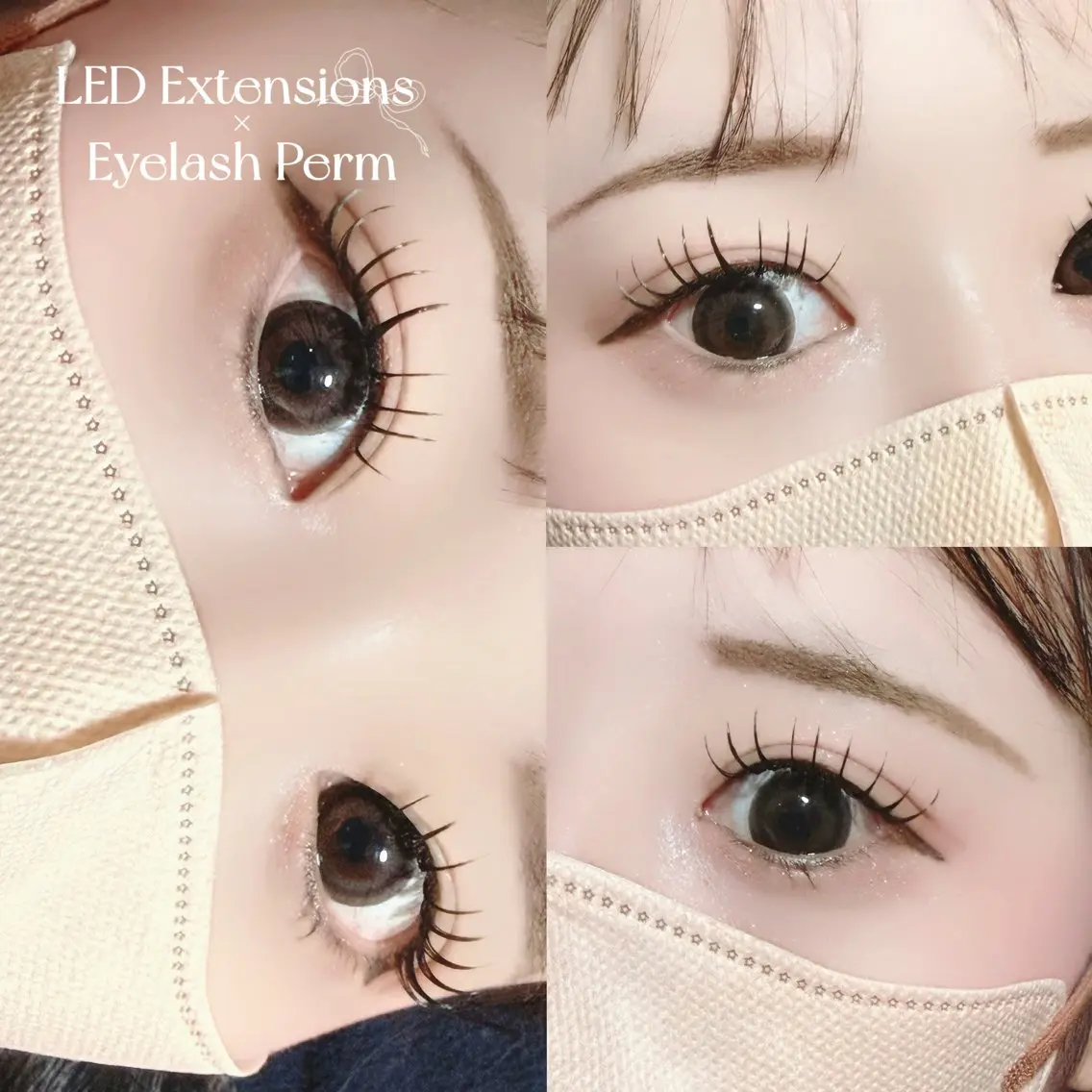 🐻韓国風束感♡エクステ100本×まつ毛パーマ(オフ込み)【ミニモ限定価格】¥14,000→¥11,500の写真
