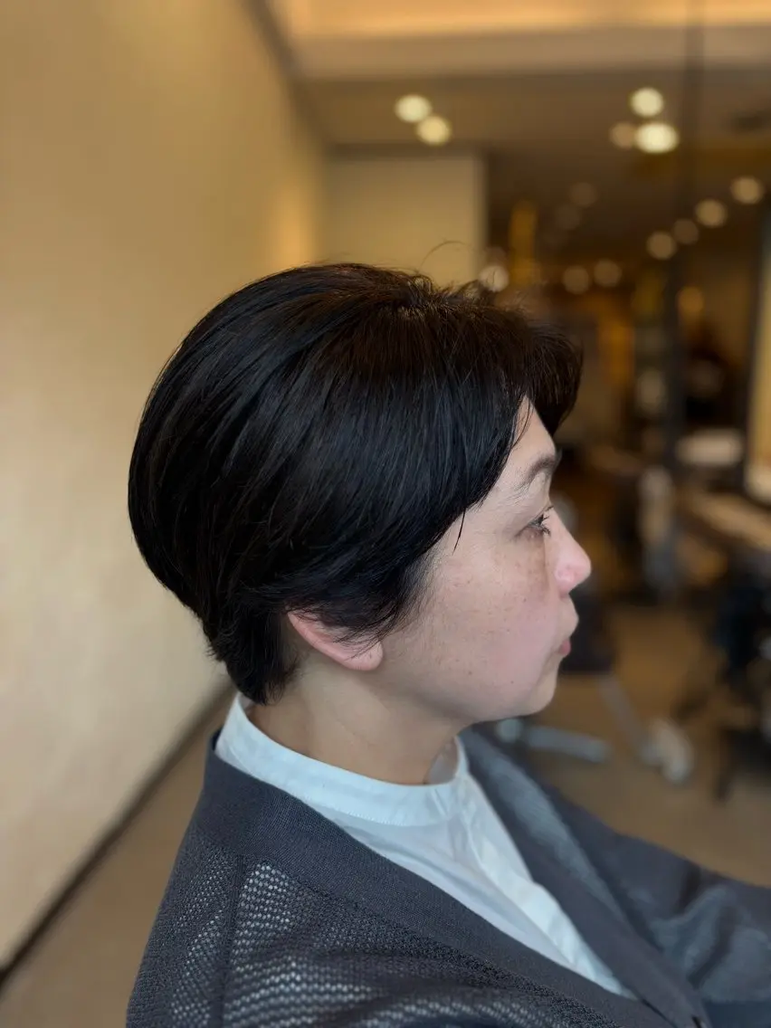 ショート ショートヘア カット トリートメント 山下ちひろ／似合わせ ／髪質改善／縮毛矯正のヘアスタイル