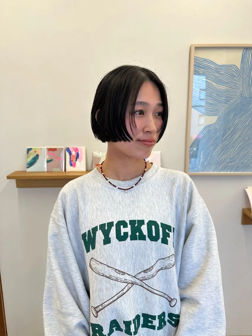 ショート カット yupi🐈⬛ レイヤー/パーマのヘアスタイル