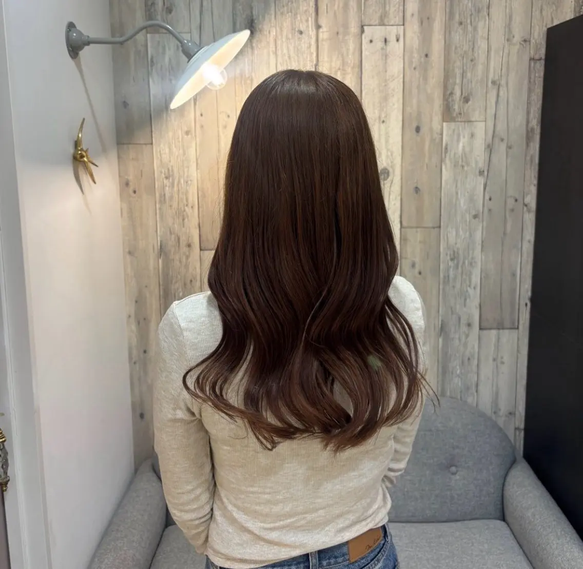 ロング カラー ヘアカラー 上村 七海のヘアスタイル