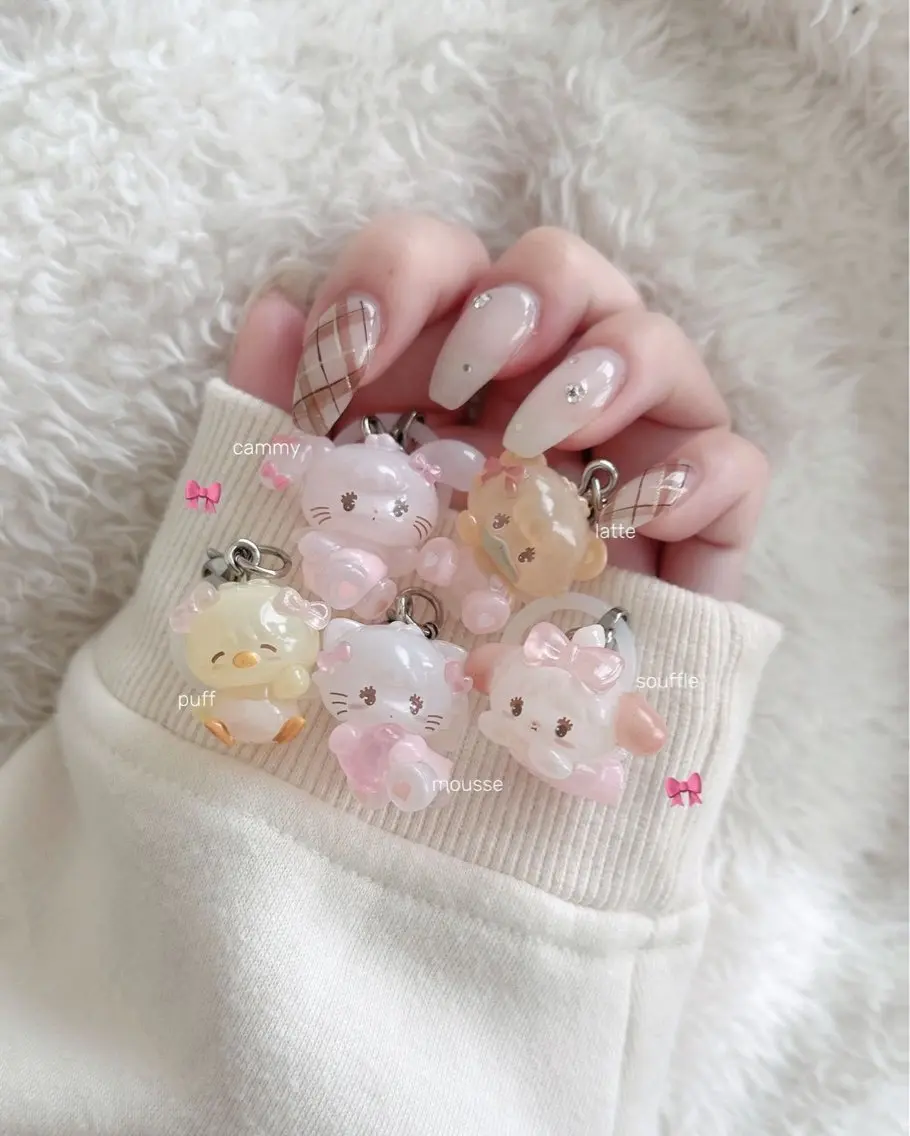 ネイル ブラウン 長さ出し キラキラネイル 韓国ネイル ロングネイル ハンドネイル JOSIE nail studioのネイルデザイン
