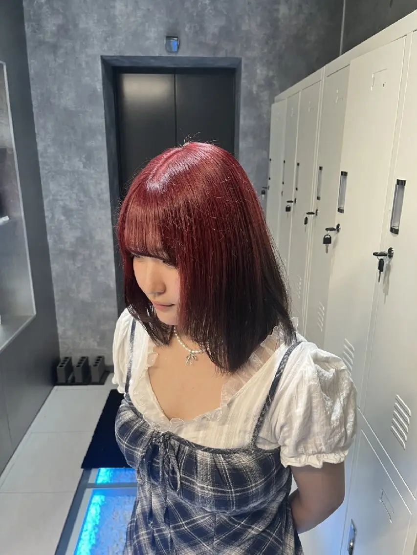 ミディアム カラー ヘアカラー トリートメント ヘアセット パーマ🌀ハイトーン 💕荒川結星のヘアスタイル