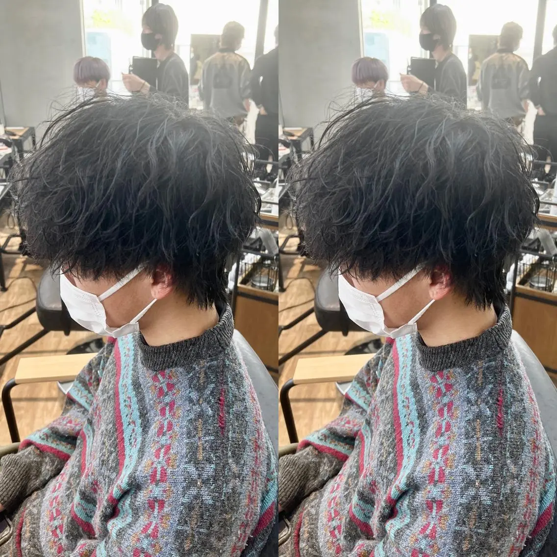 パーマ メンズ カット センターパート ／植田のヘアスタイル