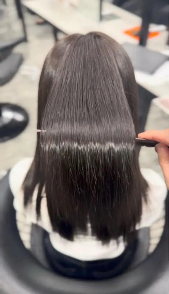 ロング カット ヘアカラー トリートメント りきと🦋河原町 縮毛矯正/艶カラーのヘアスタイル
